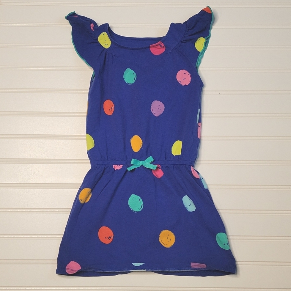 Girls Lands End polka dot dress size small.